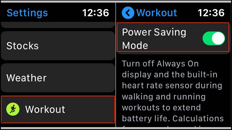 Bật chế độ tiết kiệm năng lượng khi tập thể dục