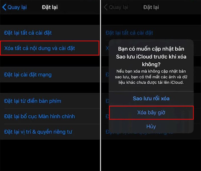 Cài đặt lại iPhone để khắc phục dung lượng tối đa pin iPhone tụt nhanh