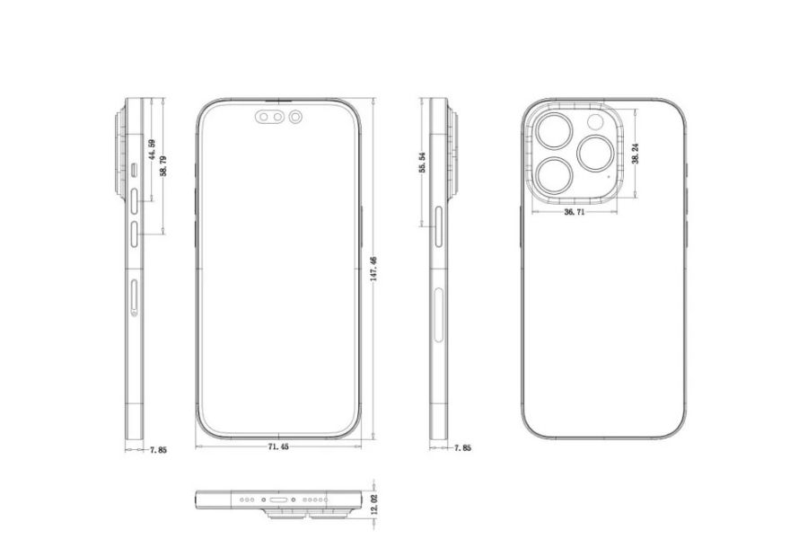 Kích thước màn hình iphone 14 series