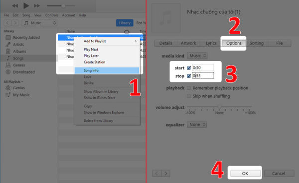 Cắt file nhạc nếu độ dài quá 30s