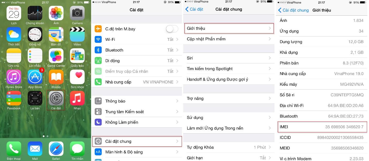 Cách lấy số IMEI đơn giản