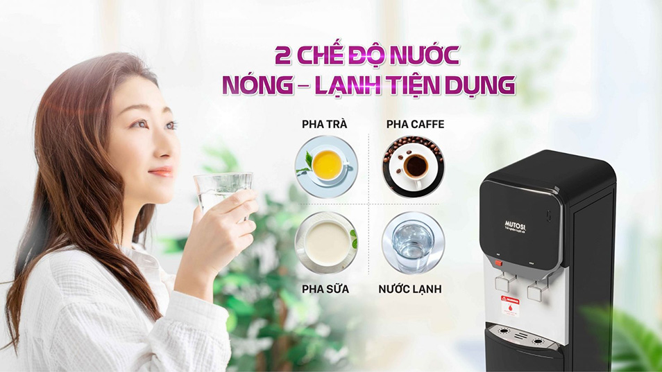 2 chức năng nóng - lạnh riêng biệt của Mutosi MD-250BK