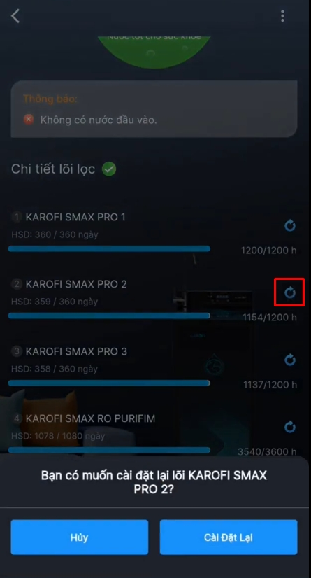 Cài đặt lại lõi