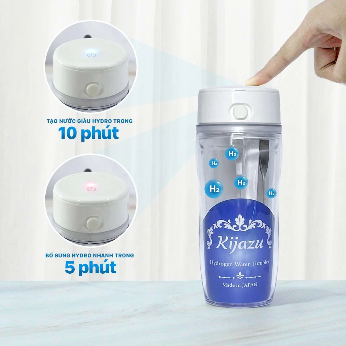 Cấu tạo của bình tạo nước Hydrogen cầm tay Kijazu