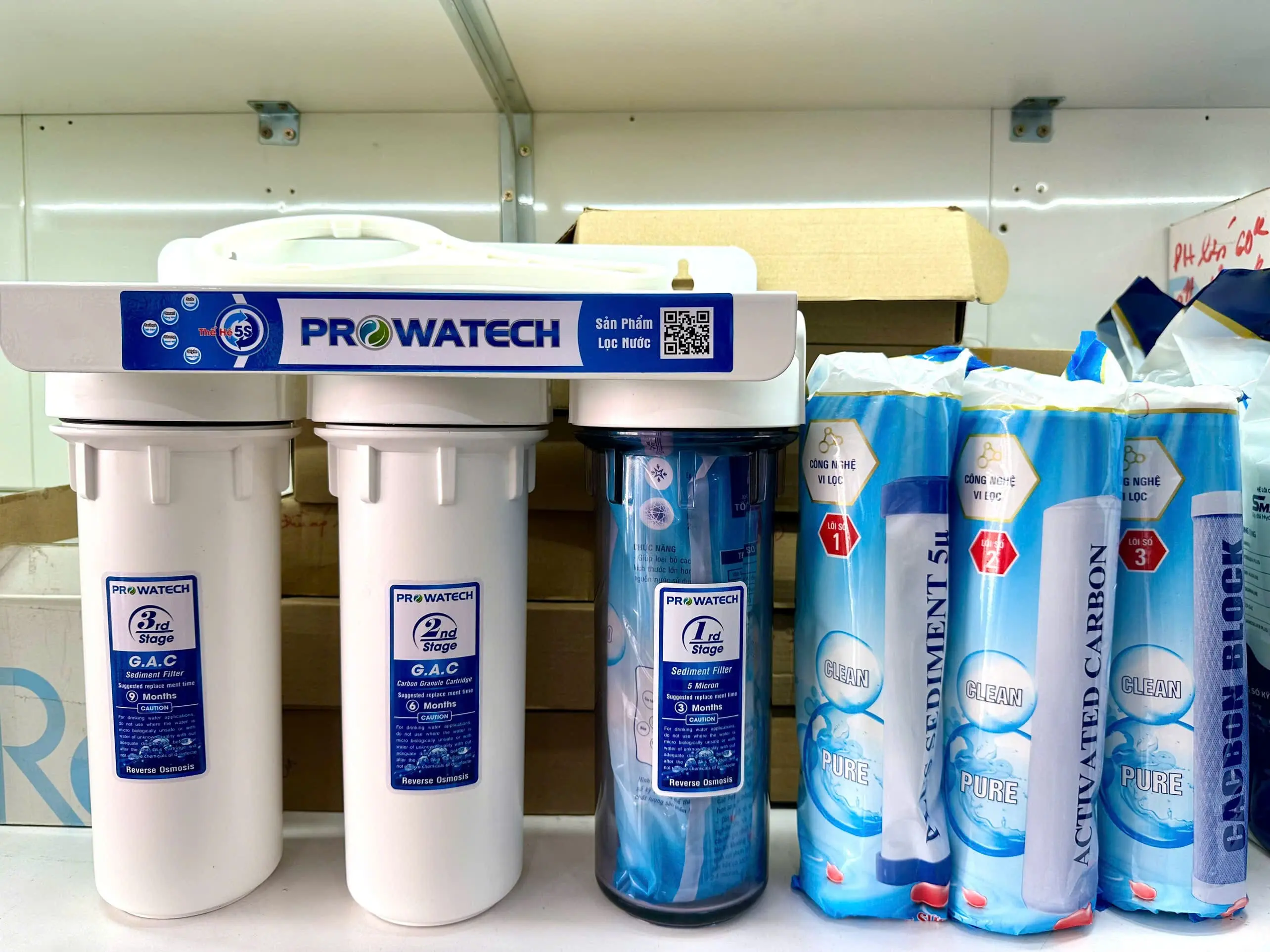 Bộ 3 cốc tiền lọc Prowatech kèm lõi và phụ kiện