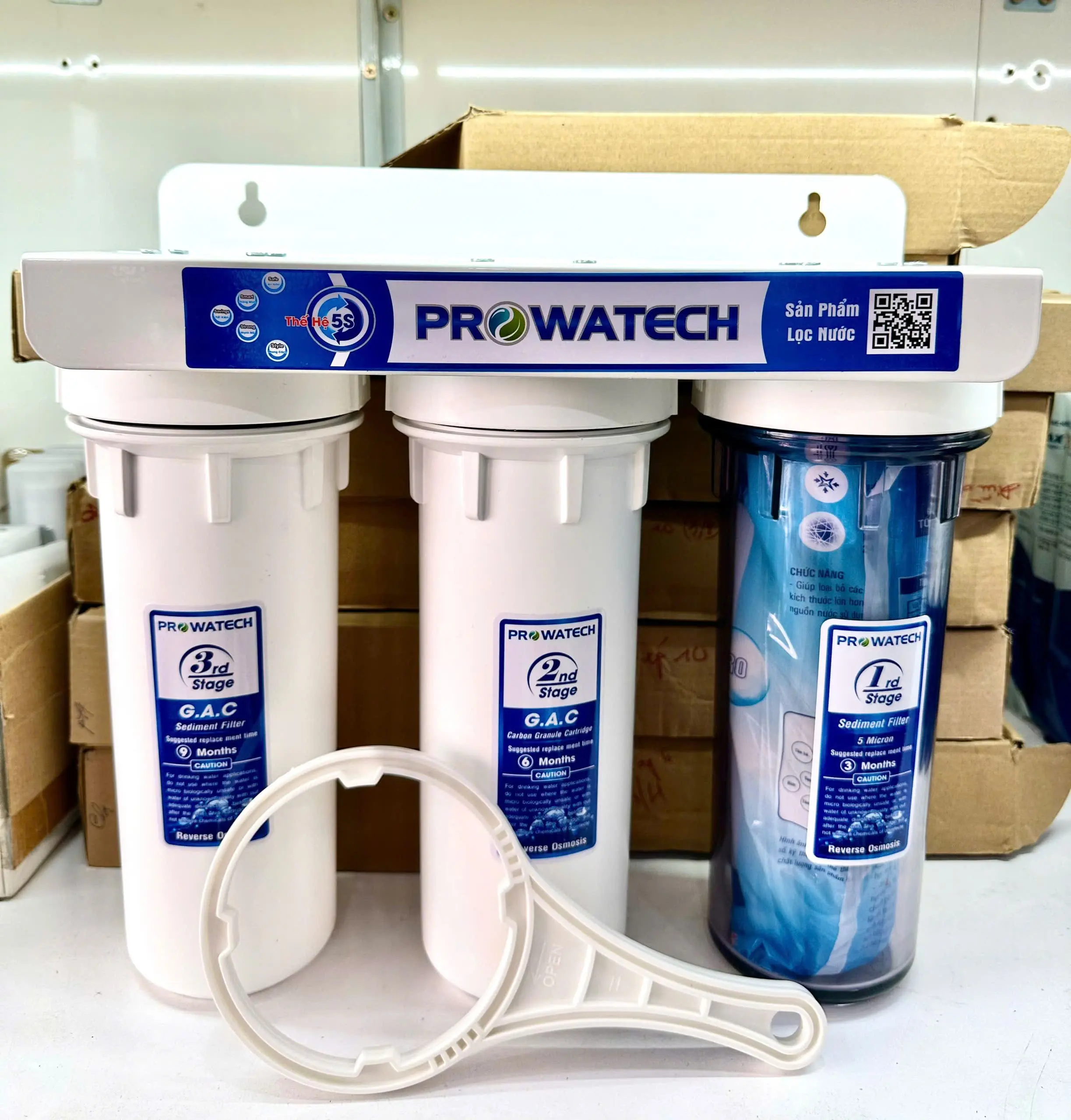 Bộ 3 cốc tiền lọc Prowatech kèm lõi và phụ kiện