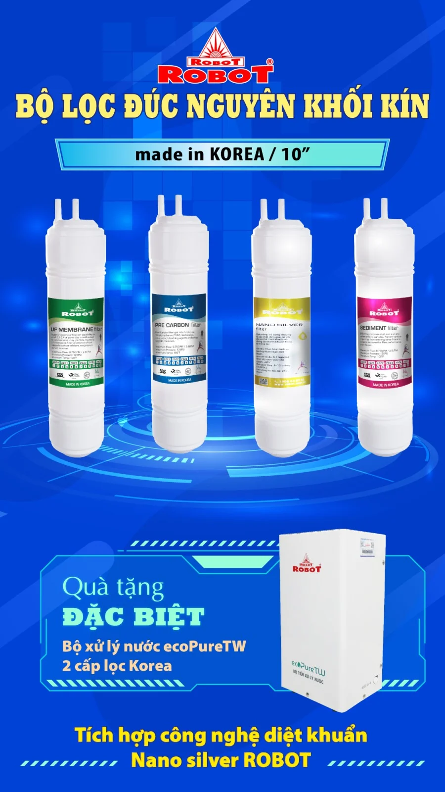 Bộ lõi lọc đa tầng của IONPRINCE 711