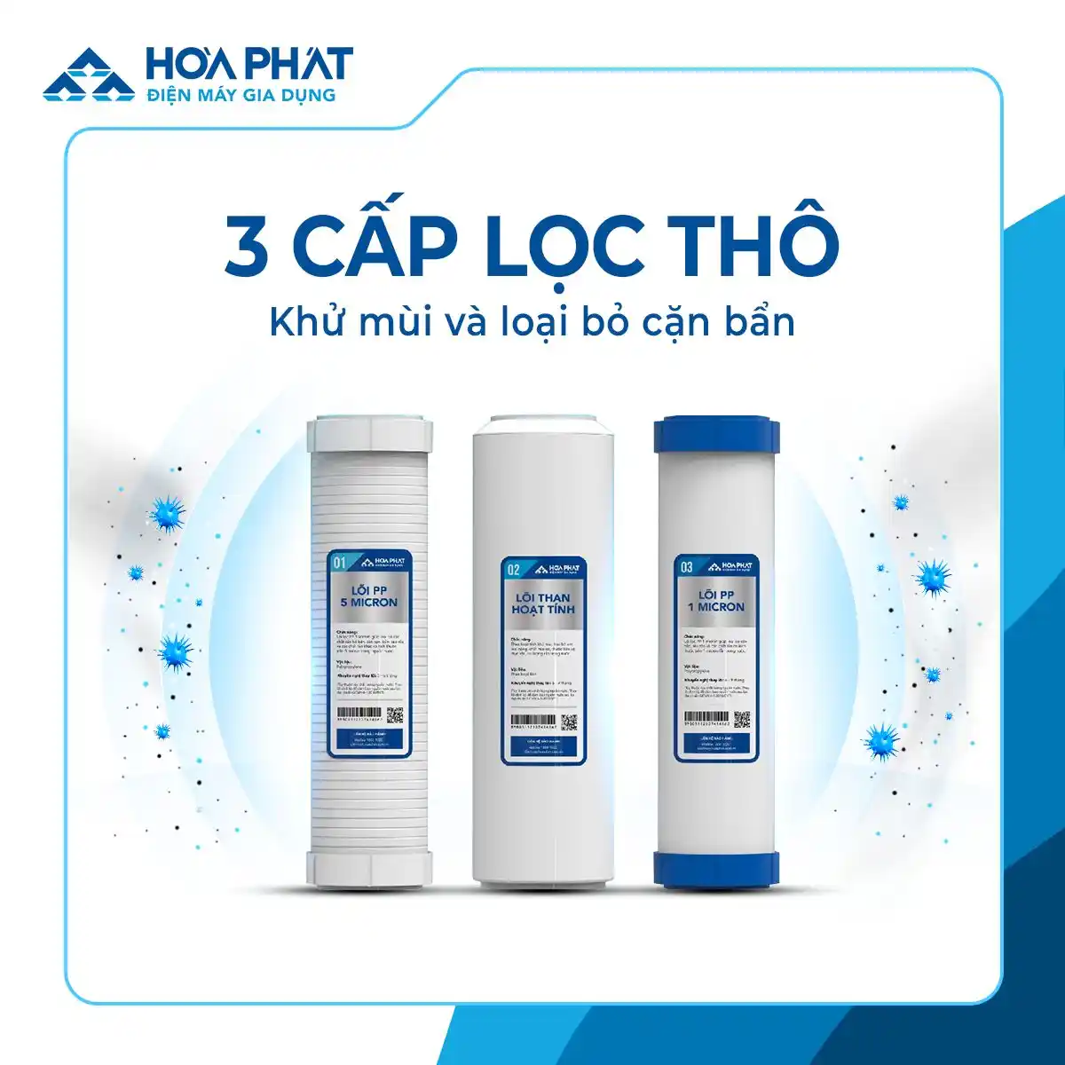 3 cấp lọc thô