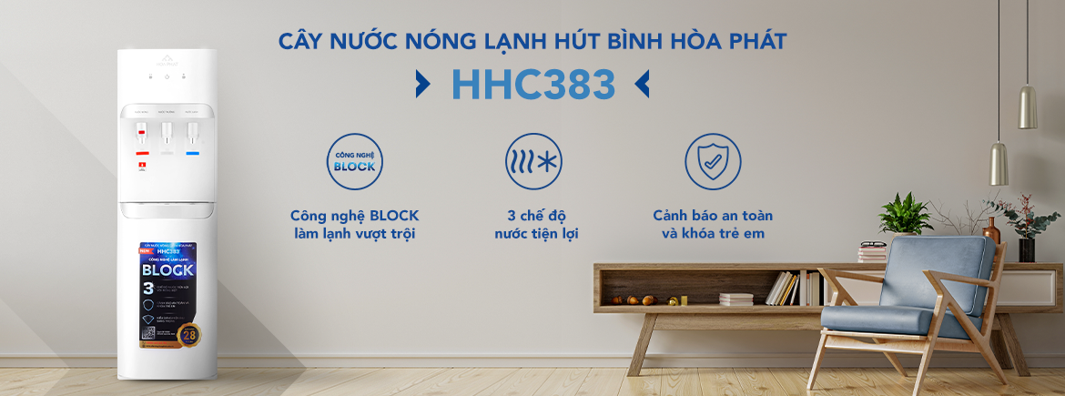 Tính năng nổi bật của cây nước nóng lạnh hút bình Hòa Phát HHC383