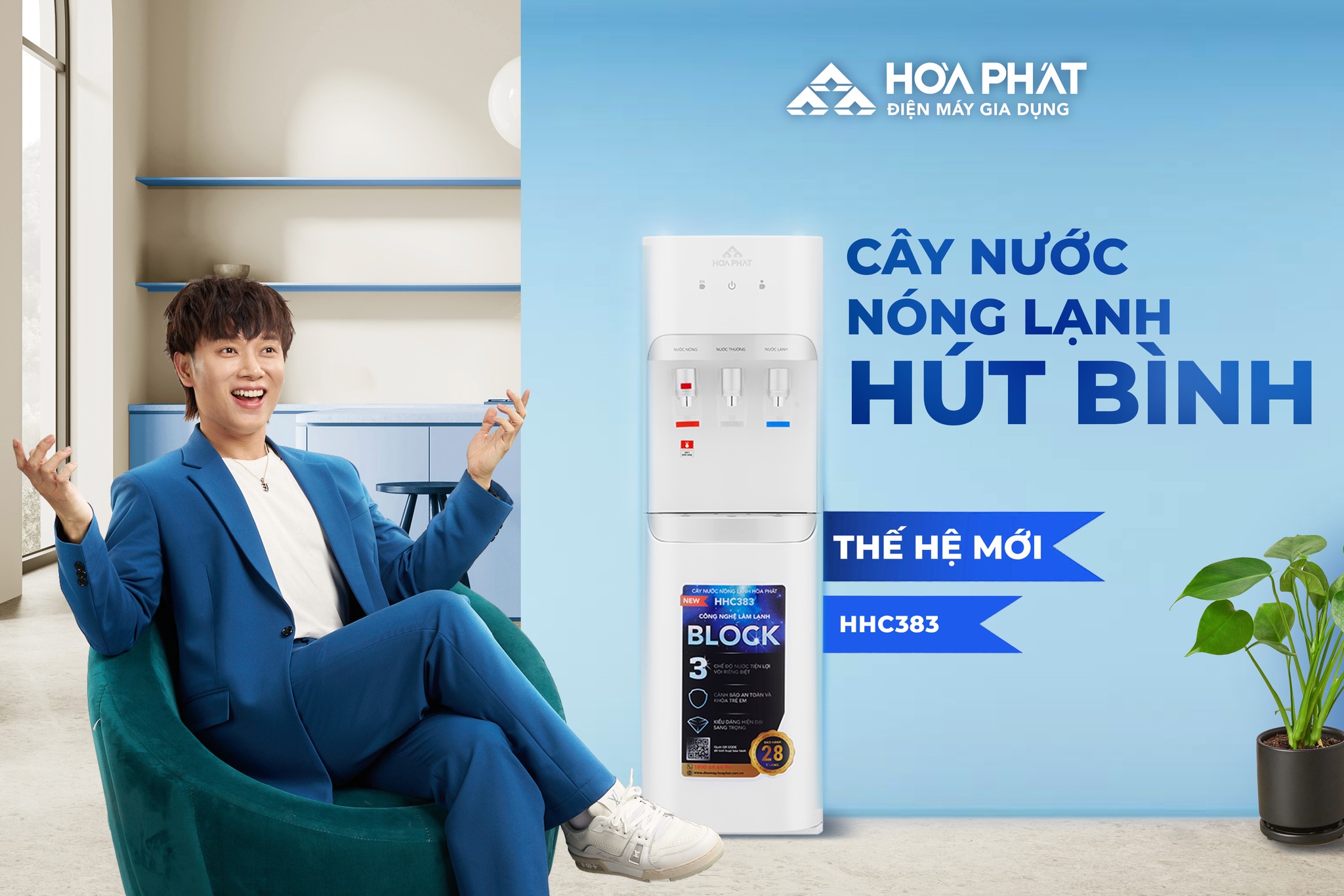 HHC383 - Cây nước nóng lạnh hút bình thế hệ mới