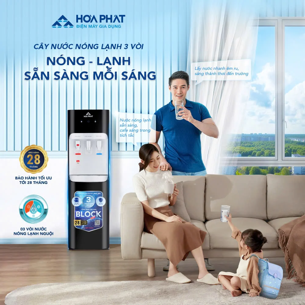Tính năng nổi bật của cây nước nóng lạnh hút bình Hòa Phát HHC389