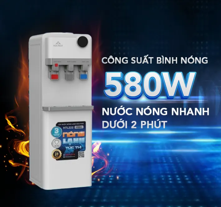 Công suất làm nóng nhanh dưới 2 phút