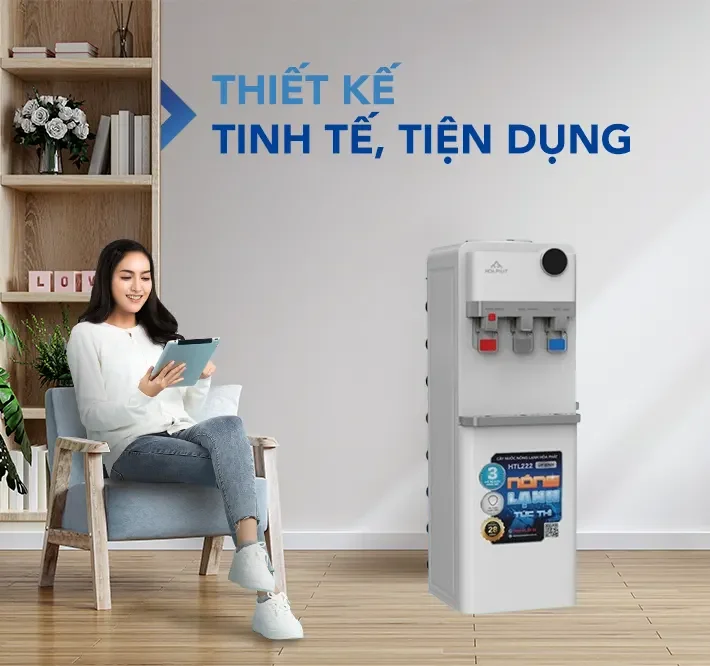 Thiết kế sang trọng cùng khoang chứa đồ rộng rãi và màn hình LED hiển thị chế độ nước