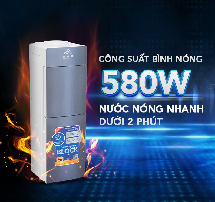 Công suất làm nóng nhanh dưới 2 phút