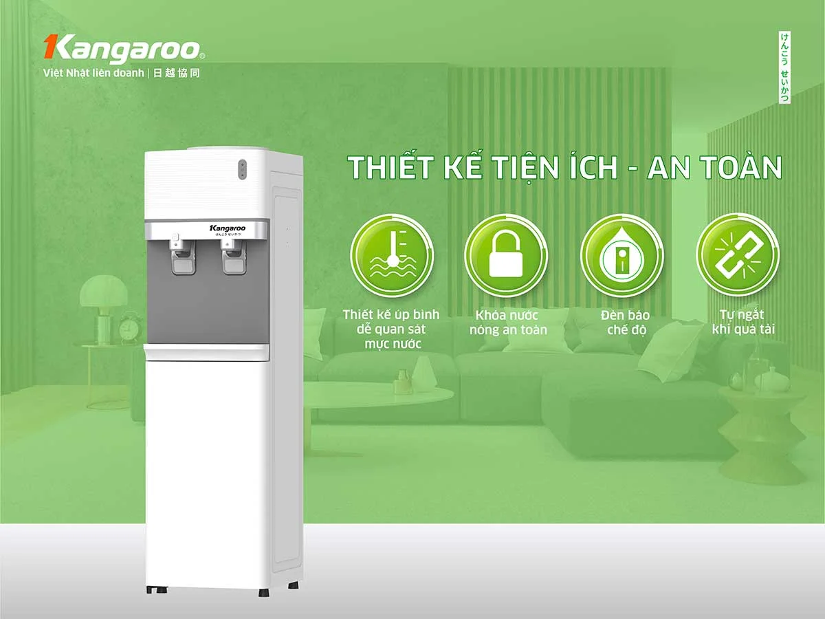 Vì là dòng máy úp bình nên KG35A2 sẽ có khoang chứa đồ rộng rãi ở thân máy, bảo vệ ly cốc khỏi bụi bẩn