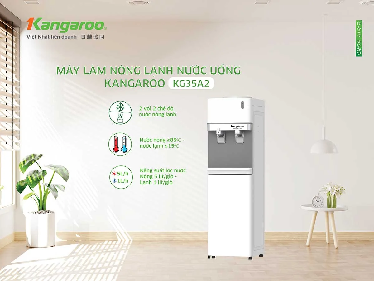 Giới thiệu cây nước nóng lạnh úp bình Kangaroo KG35A2