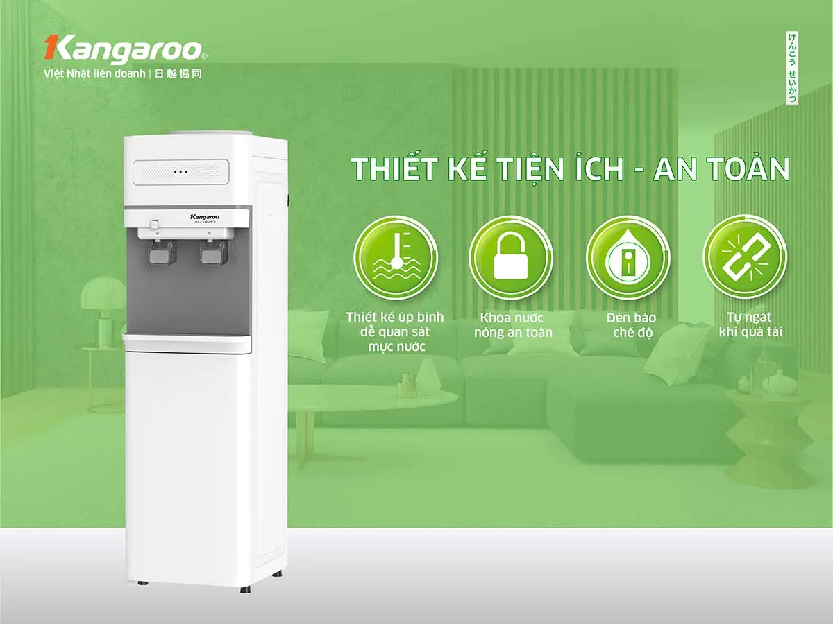 Vì là dòng máy úp bình nên KG36A2 sẽ có khoang chứa đồ rộng rãi ở thân máy, bảo vệ ly cốc khỏi bụi bẩn