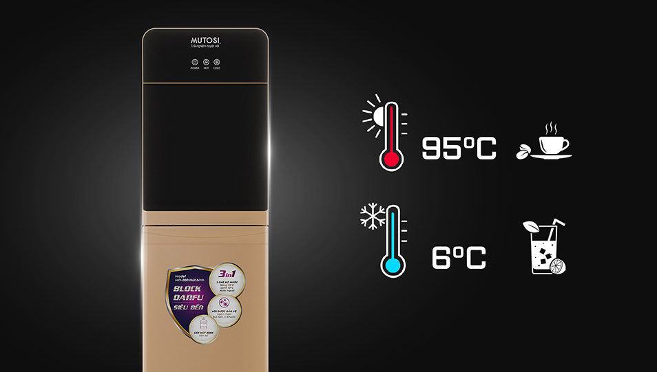 3 chức năng nóng - lạnh - nguội riêng biệt của MD-280