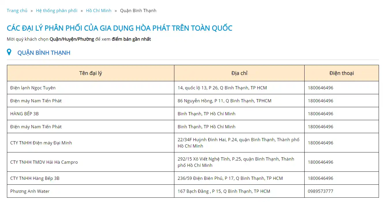 Phương Anh Water tự hào được nằm trong hệ thống phân phối thiết bị gia dụng của Hòa Phát