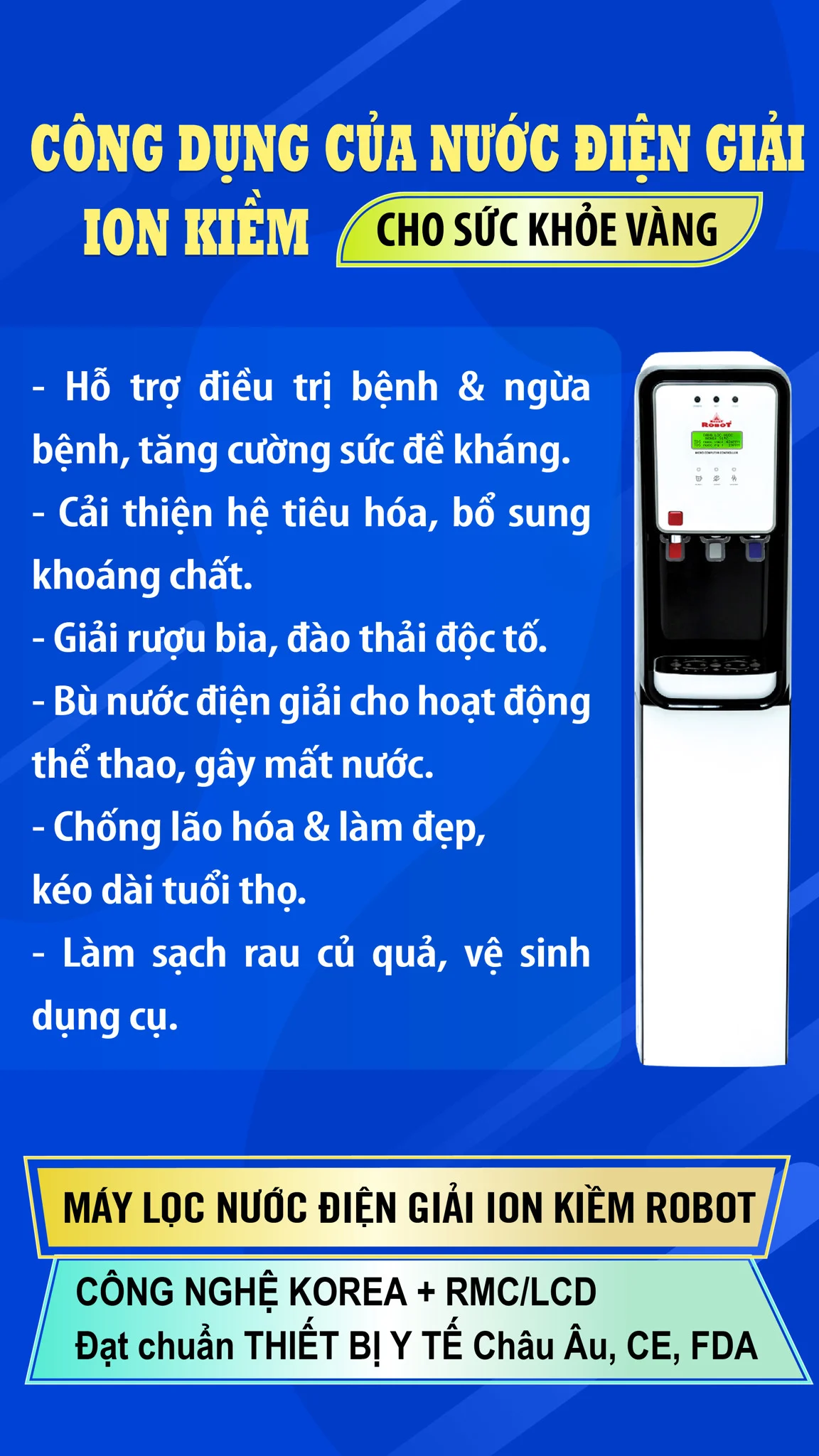 Công dụng của nước điện giải