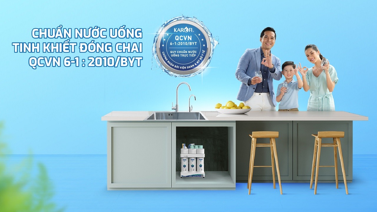 Nước sau lọc đạt chuẩn nước tinh khiết đóng chai