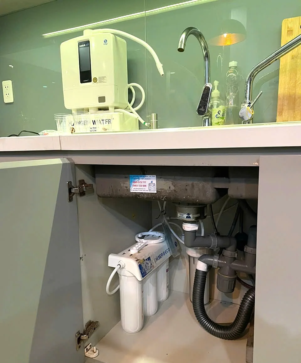 Hình ảnh lắp đặt thực tế Kangen K8 tại nhà khách hàng