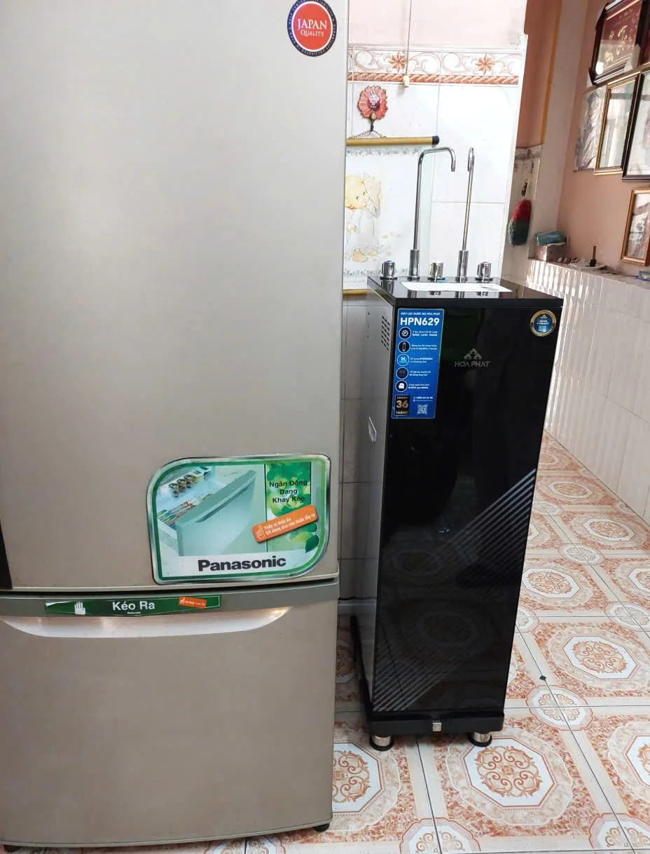 Hình lắp đặt thực tế máy lọc nước nóng lạnh HPN629