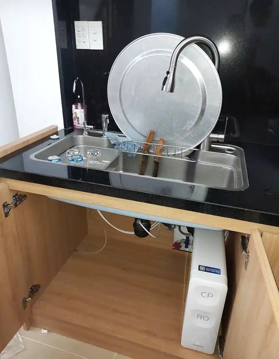 Hình lắp đặt thực tế máy lọc nước RO Philips AUT2015