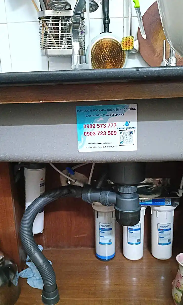 Hình lắp đặt thực tế của máy lọc nước Nano Aqua-Pure™ BREW120-MS