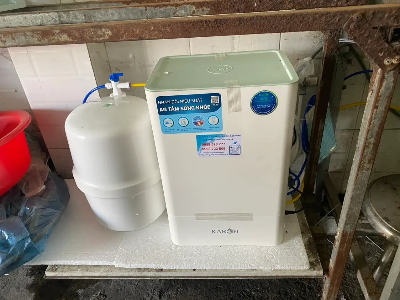 Hinh lắp đặt thực tế Karofi KAQ-U65