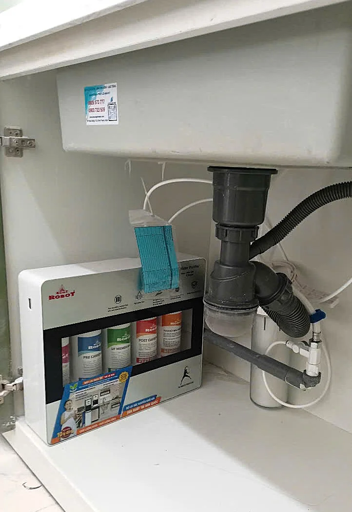 Hình lắp đặt thực tế máy lọc nước UF Robot Ultra 625