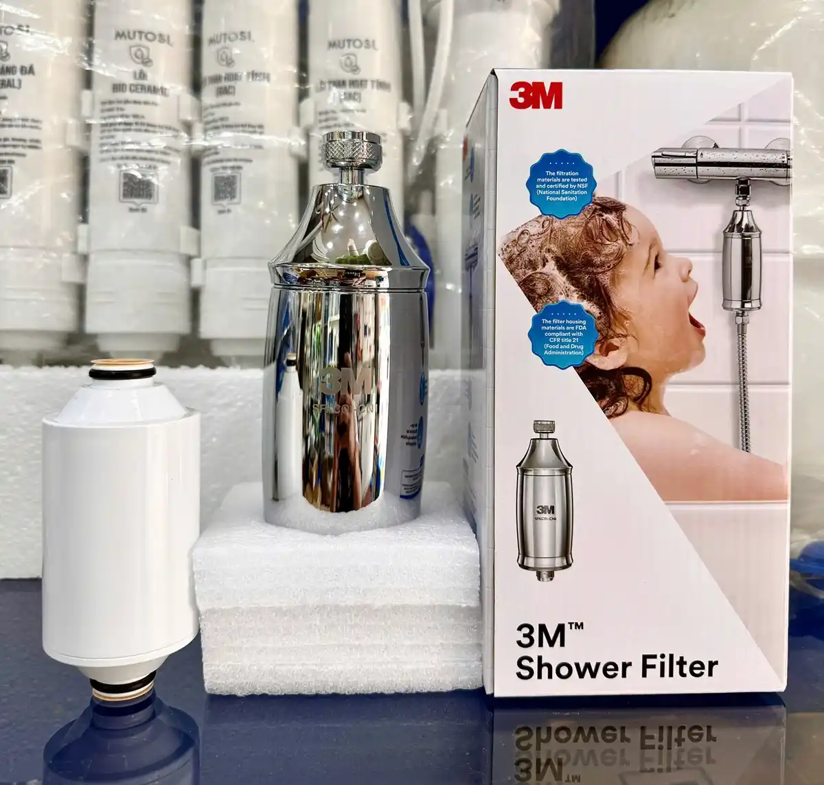 Hình thực tế bộ lọc sen tắm 3M SFKC01-CN1