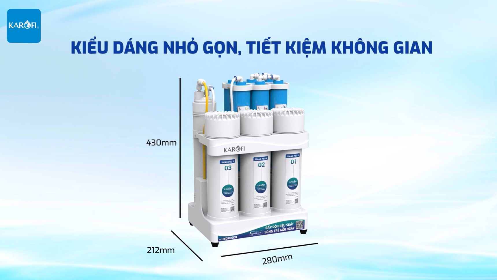 Thiết kế nhỏ gọn phù hợp mọi không gian