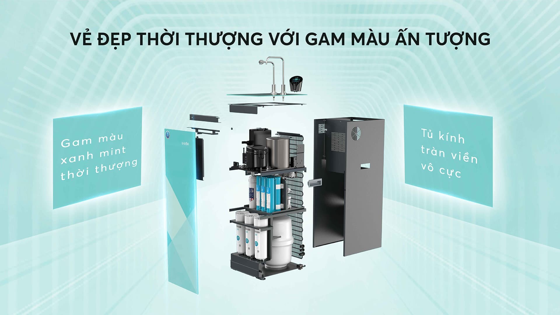 Giới thiệu máy lọc nước nóng lạnh Karofi KAD-N91 10 lõi