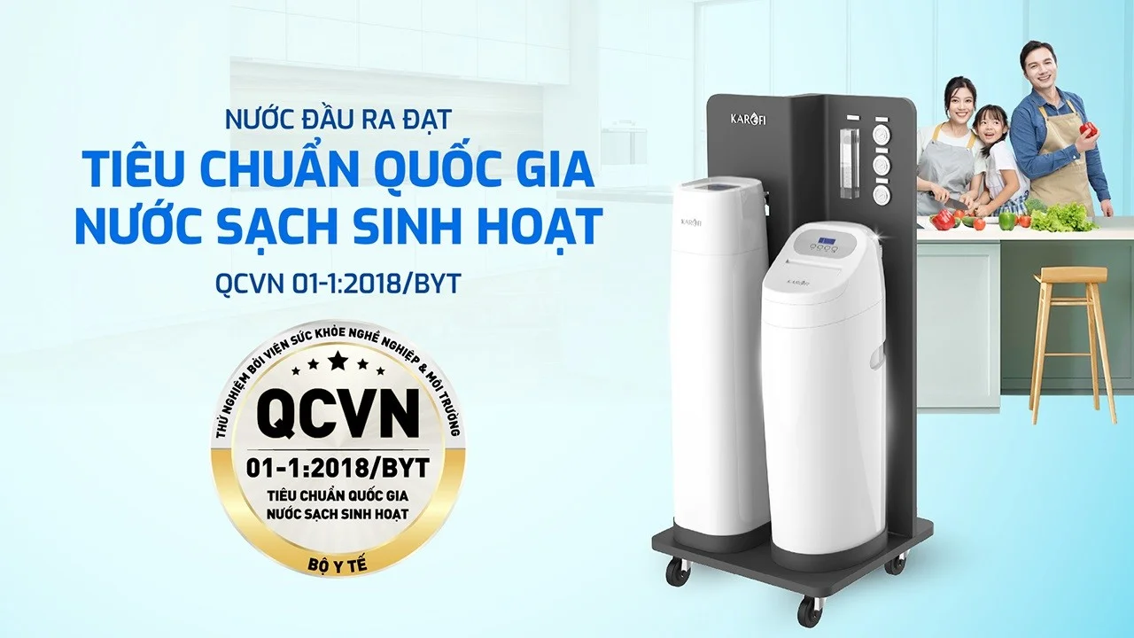 Nước sau lọc của WHF-E666 đạt tiêu chuẩn quốc gia về nước sạch sinh hoạt QCVN 01-1:2018/BYT