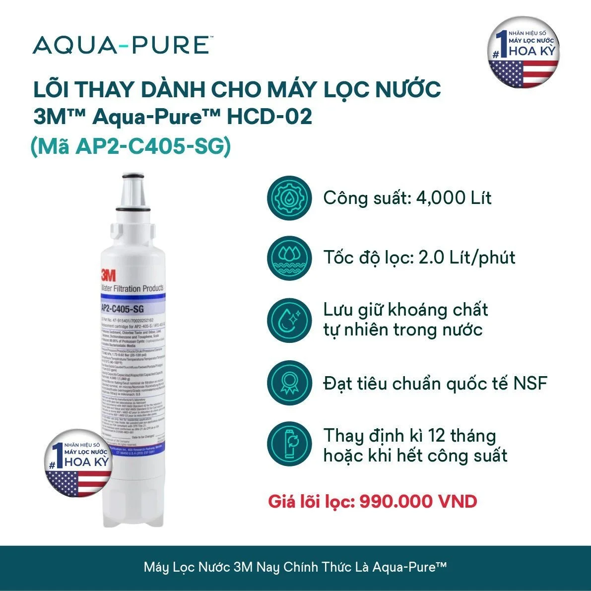 Lõi thay thế dành cho máy Aqua-Pure™ HCD-2