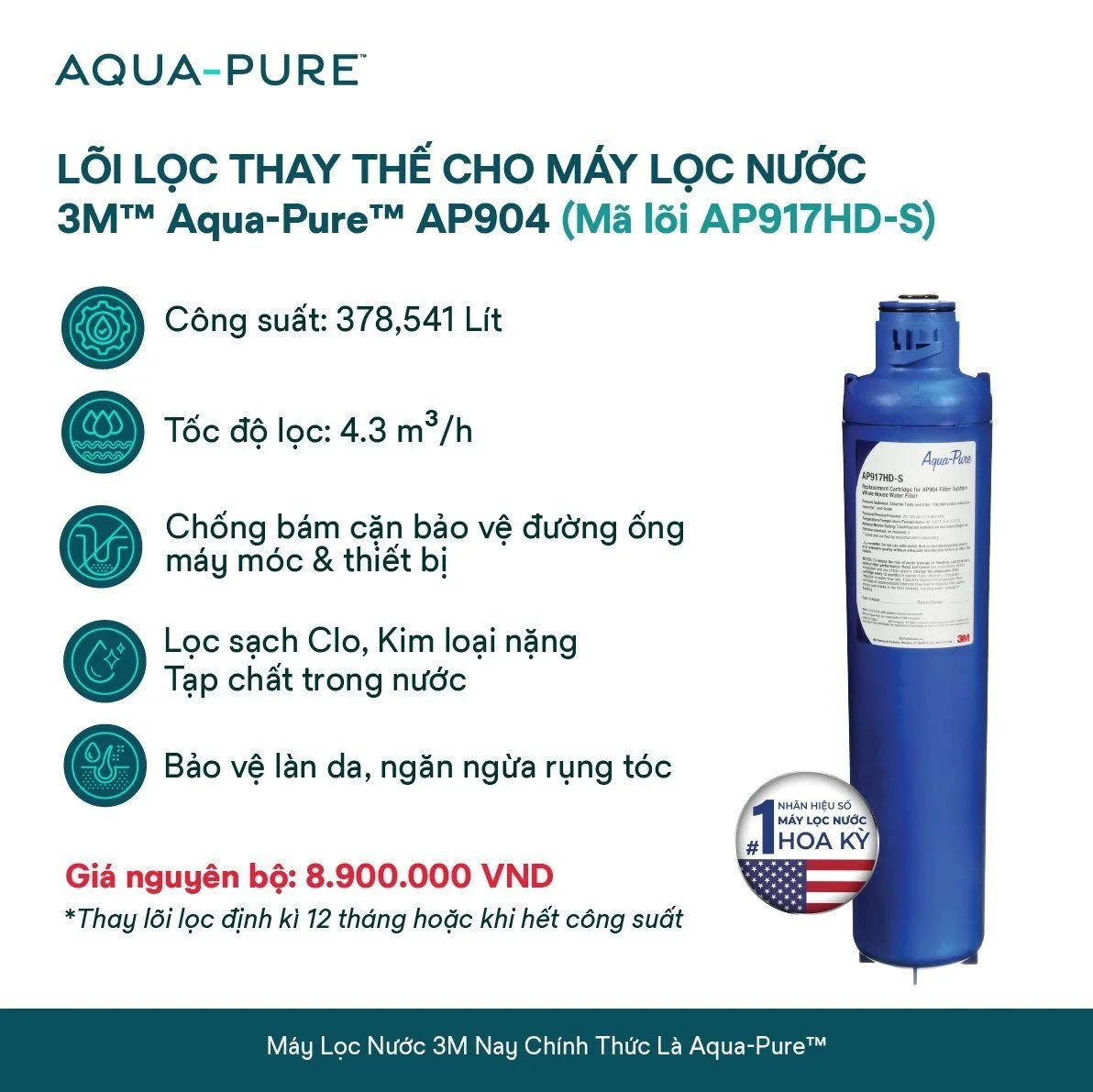 Lõi loc thay thế cho Aqua-Pure™ AP904