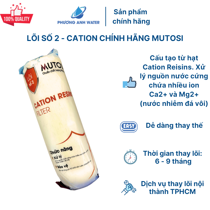 Lõi số 2 - Lõi Cation chính hãng Mutosi