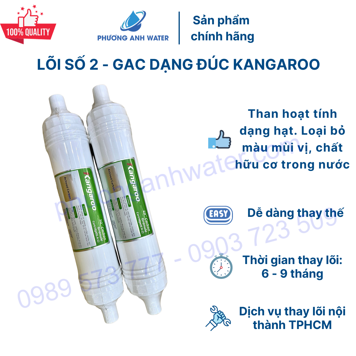 Lõi số 2 - Than hoạt tính dạng hạt Kangaroo