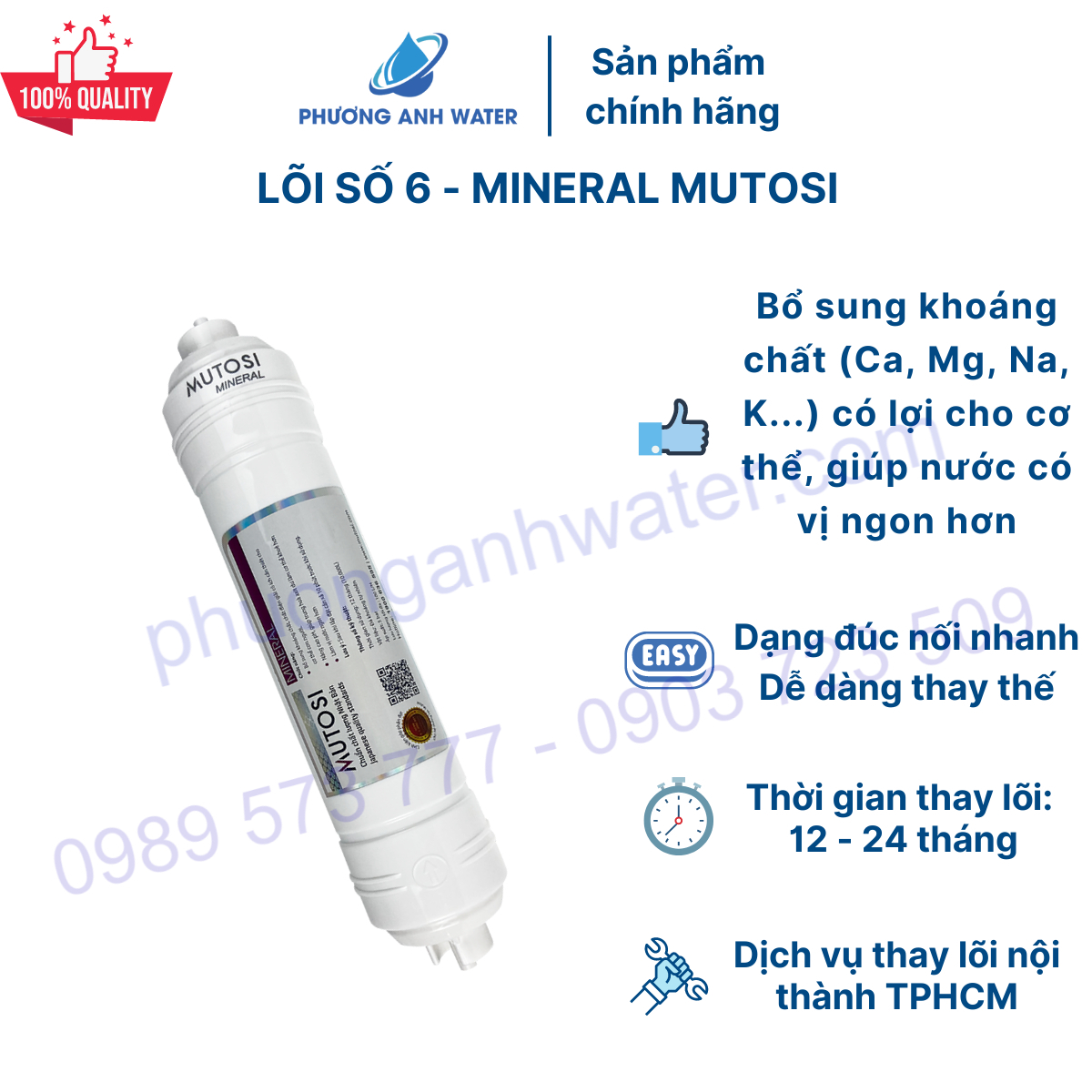 Lõi số 6 - Mineral chính hãng Mutosi