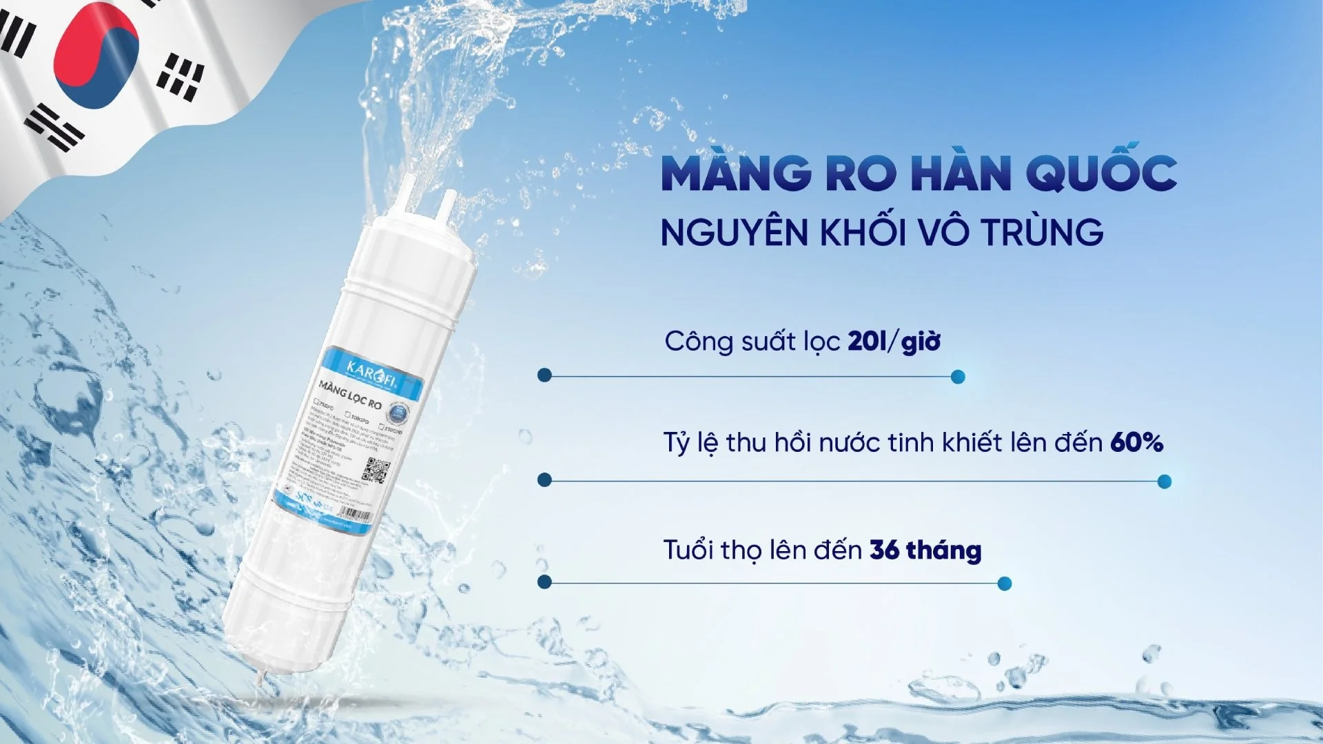 Màng RO đúc nối nhanh Hàn Quốc
