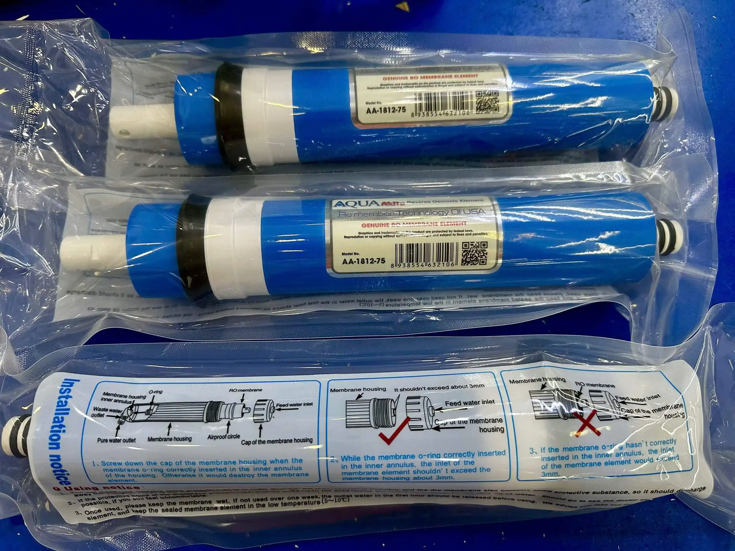 Lõi RO Membrane Aqua Akita AA-1812-75G 13 vòng