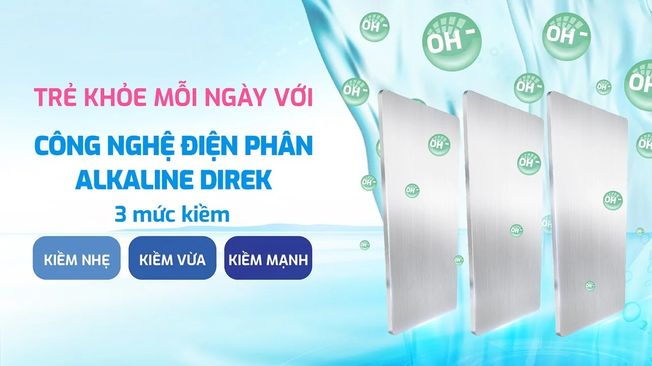 Công nghệ Alkaline Direk tạo nhiều mức nước pH khác nhau