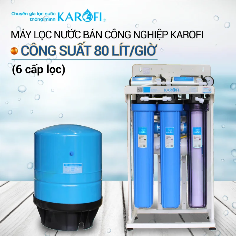 Máy lọc nước bán công nghiệp Karofi 80L/H