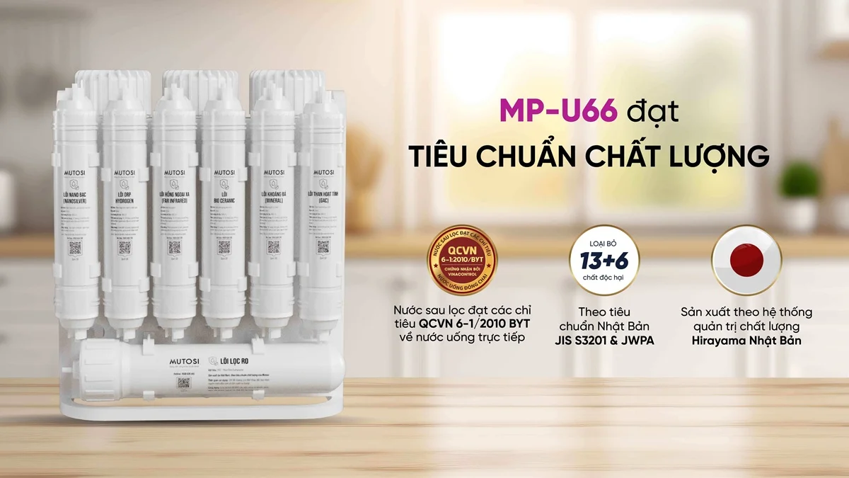 MP-U66 đạt tiêu chuẩn chất lượng Nhật Bản và Quốc tế