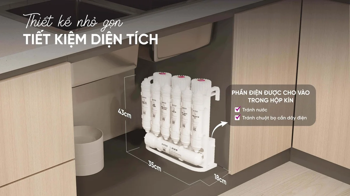 Kích thước nhỏ gọn, không chiếm quá nhiều diện tích