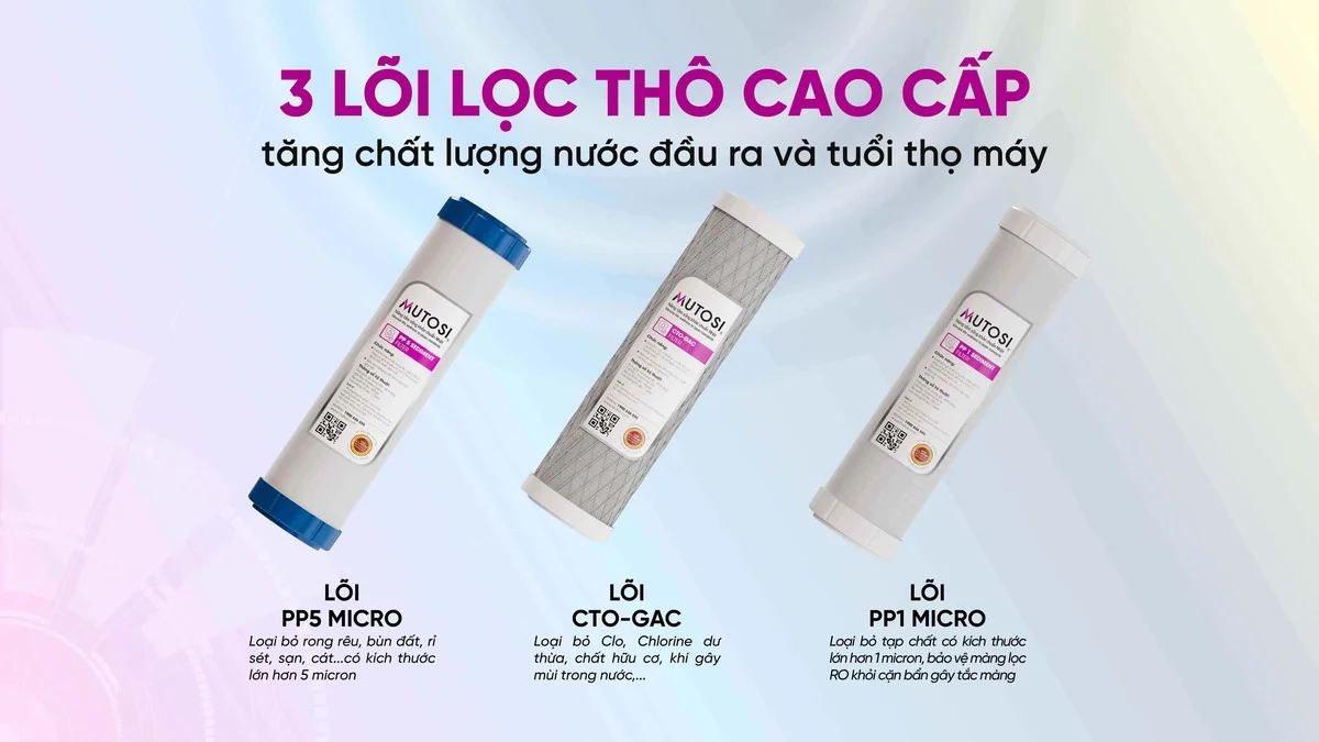 Bộ lõi lọc thô 123 cao cấp
