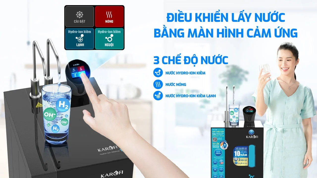 Dễ dàng lựa chọn chế độ nước mong muốn