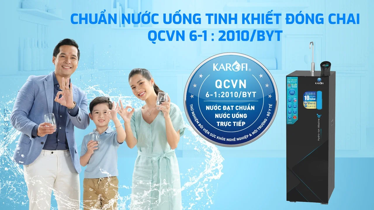 Nước sau lọc chuẩn nước tinh khiết