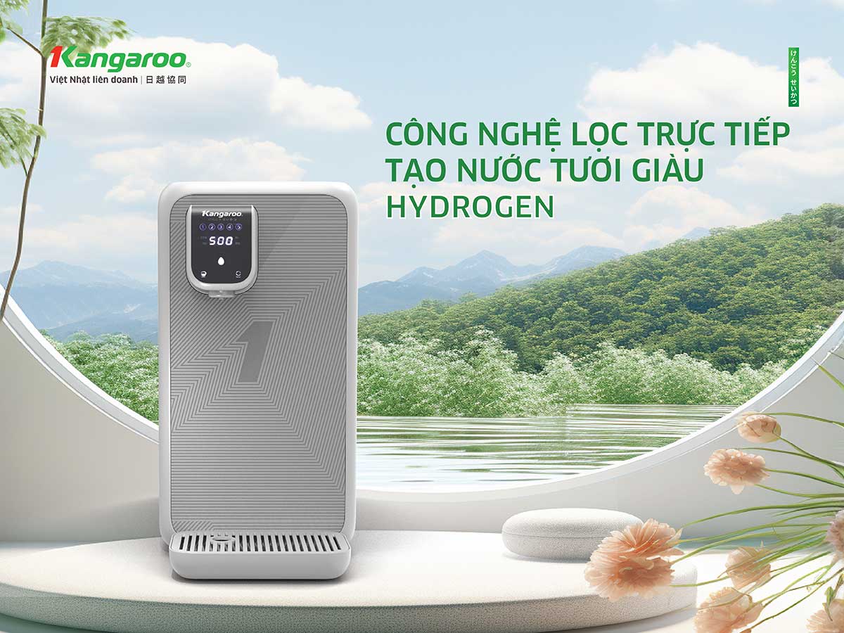Công nghệ lọc nước trực tiếp tạo nước Hydrogen tươi không bình chứa